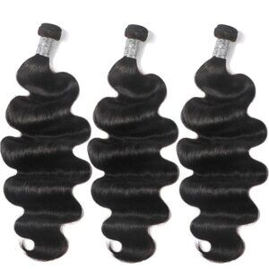HUMAN HAIR body wave bundles 16” 18” 20”